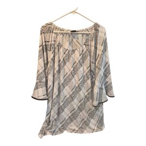 Ellie Mcarthy Black and White Checkered Blouse 3x